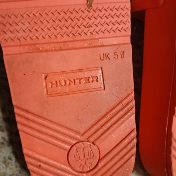 HUNTER Slide sandals Logo Orange Size see below Waterproof Material - Picture 7 of 14